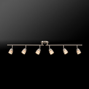 XiNBEi 4-Light Curved Track Lighting Kit – Modern Black Ceiling Light With Adjustable Heads, GU10 Bulb Base